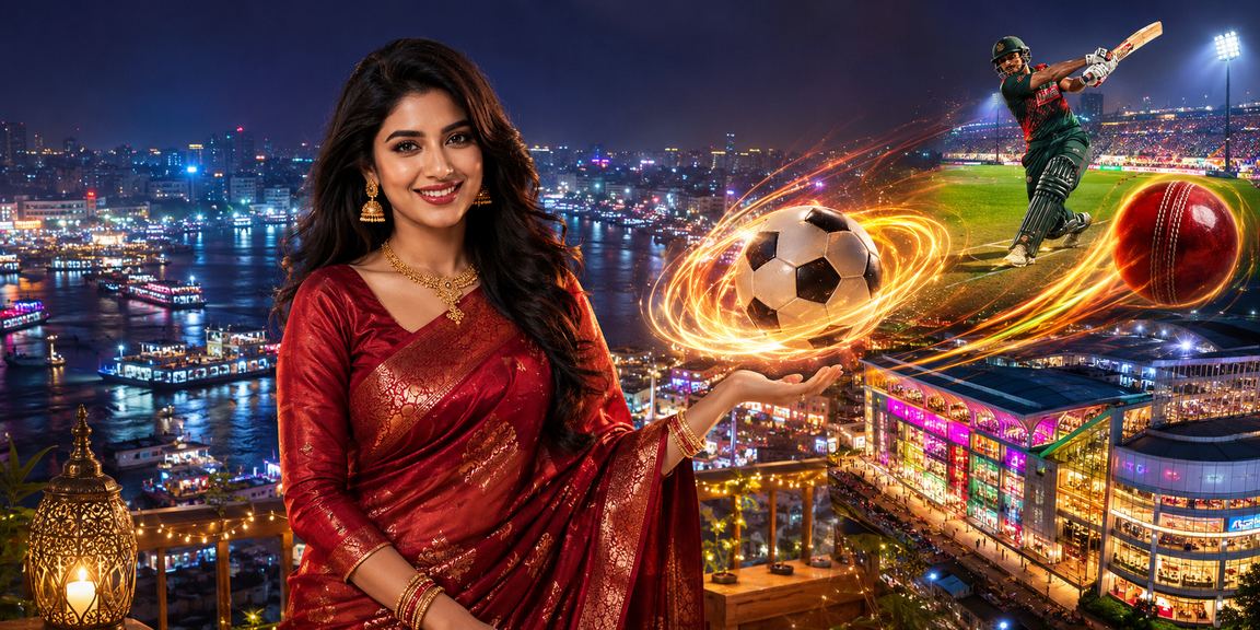 ঢাকার ন neon আলোয় ক্রিকেট বেটিং এর দৃশ্য